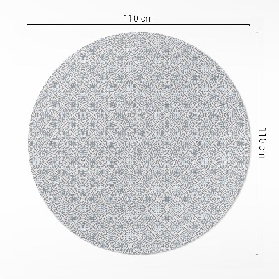 Runder teppich pvc Winzige mosaikartige ornamentale Details