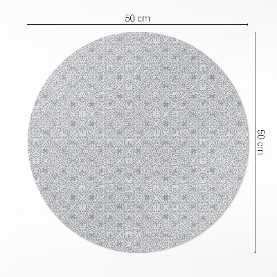 Runder teppich pvc Winzige mosaikartige ornamentale Details