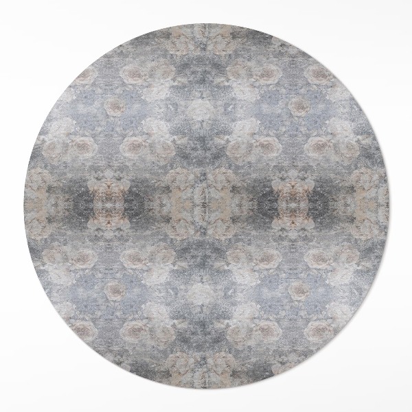 Runder vinyl teppich läufer Ornamente im Vintage-Stil