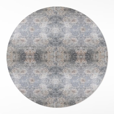 Runder vinyl teppich läufer Ornamente im Vintage-Stil