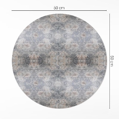 Runder vinyl teppich läufer Ornamente im Vintage-Stil