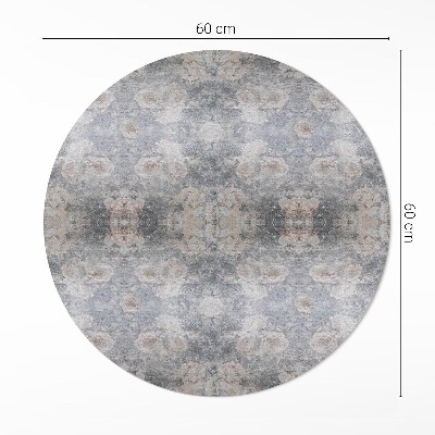 Runder vinyl teppich läufer Ornamente im Vintage-Stil