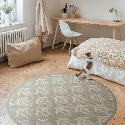 Runder teppich auf pvc Pflanzliche Ornamente regelmäßiges Muster