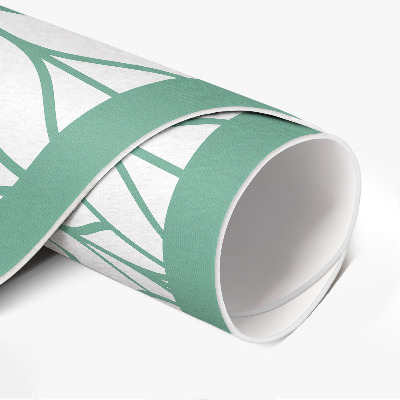 Runder pvc teppich Lineare Blätter minimalistisches Muster