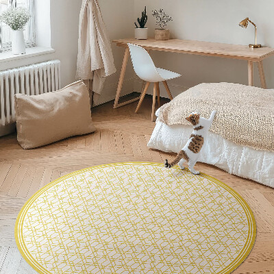 Runder teppich auf pvc Lineares Muster modern