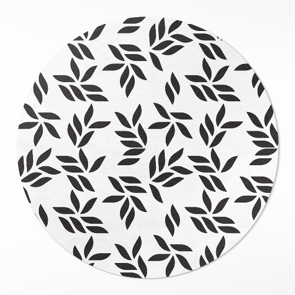 Runder pvc teppich Minimalistisches Blattmuster