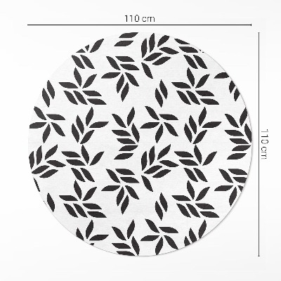 Runder pvc teppich Minimalistisches Blattmuster