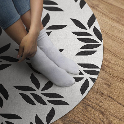 Runder pvc teppich Minimalistisches Blattmuster