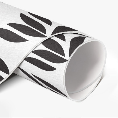 Runder pvc teppich Minimalistisches Blattmuster