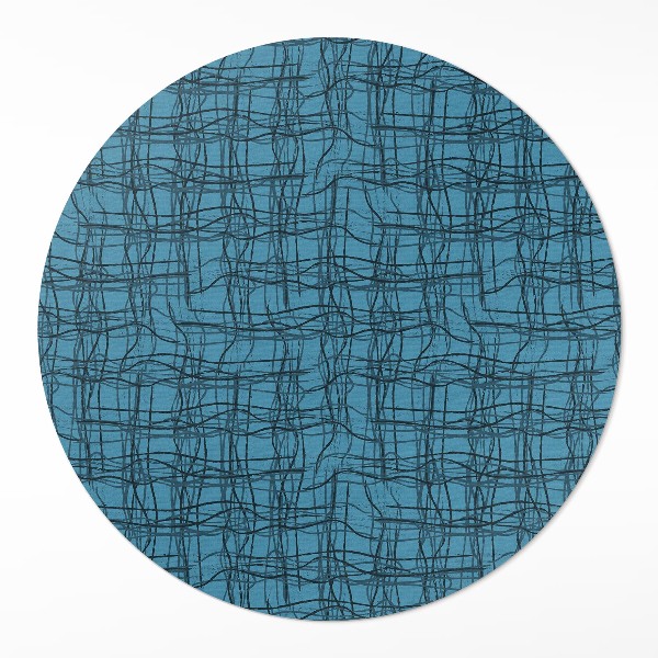 Runder vinyl teppich läufer Muster Stoff unregelmäßige Maserung Material