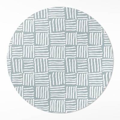Runder vinyl teppich läufer Boho-Strickmuster Minimalistisch