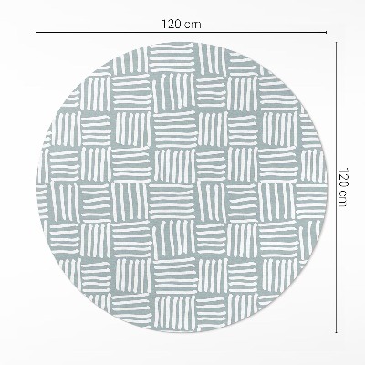 Runder vinyl teppich läufer Boho-Strickmuster Minimalistisch