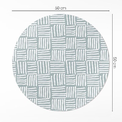 Runder vinyl teppich läufer Boho-Strickmuster Minimalistisch