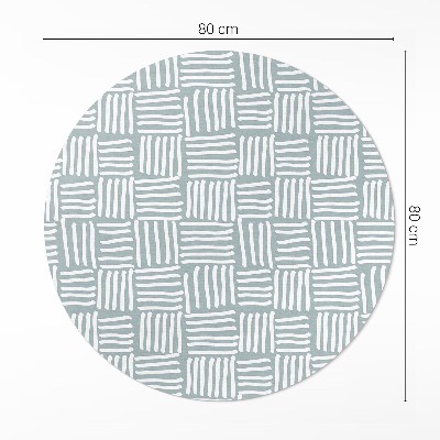 Runder vinyl teppich läufer Boho-Strickmuster Minimalistisch