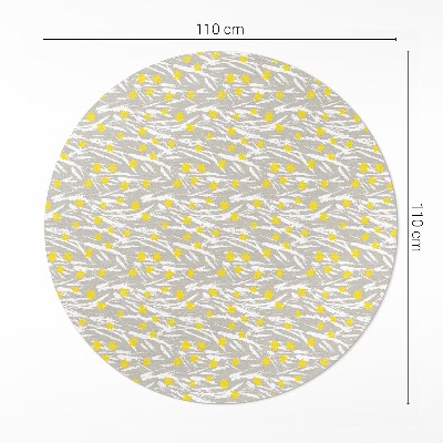 Runder teppich pvc Feld Wiese kleine Blumen Boho