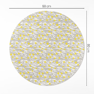 Runder teppich pvc Feld Wiese kleine Blumen Boho