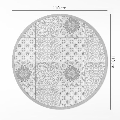 Runder pvc teppich Ornamentale Fliese Mode Mosaik