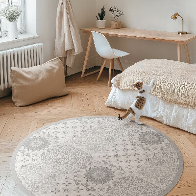 Runder pvc teppich Ornamentale Fliese Mode Mosaik