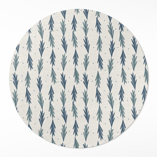 Runder pvc teppich Winzige Blütenblätter dekoratives muster boho