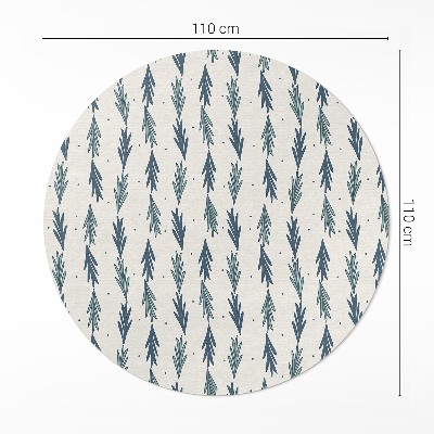 Runder pvc teppich Winzige Blütenblätter dekoratives muster boho