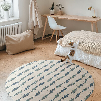Runder pvc teppich Winzige Blütenblätter dekoratives muster boho
