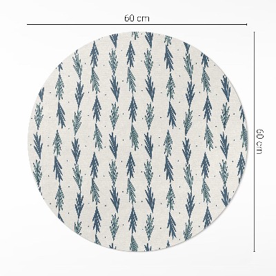 Runder pvc teppich Winzige Blütenblätter dekoratives muster boho