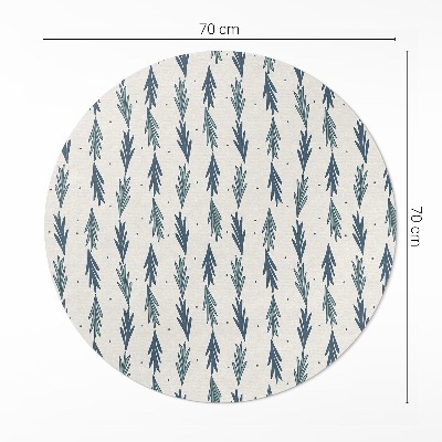 Runder pvc teppich Winzige Blütenblätter dekoratives muster boho