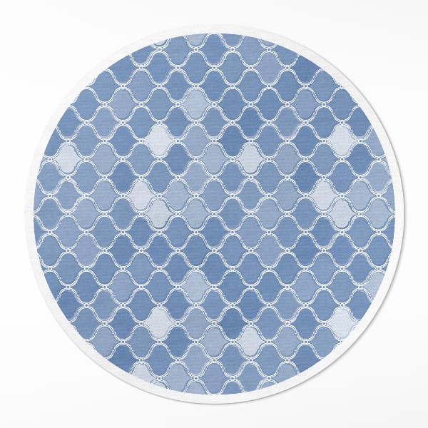 Runder vinyl teppich läufer Mediterranes Mosaik feine Fliese