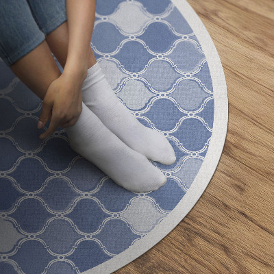Runder vinyl teppich läufer Mediterranes Mosaik feine Fliese