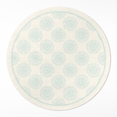 Runder teppich pvc Helle Sonnenblume florales Muster