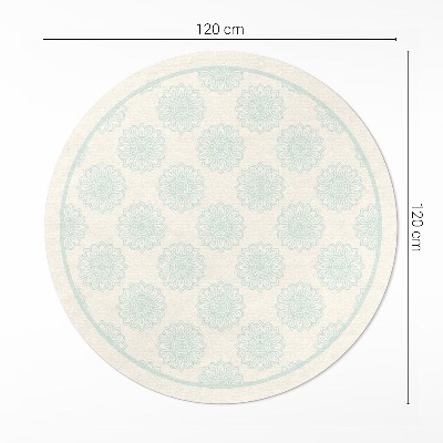 Runder teppich pvc Helle Sonnenblume florales Muster