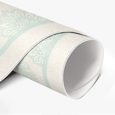 Runder teppich pvc Helle Sonnenblume florales Muster