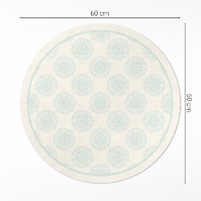 Runder teppich pvc Helle Sonnenblume florales Muster