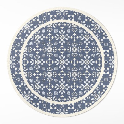Runder pvc teppich Winzige Ornamente in elegantem Stil