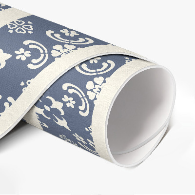 Runder pvc teppich Winzige Ornamente in elegantem Stil