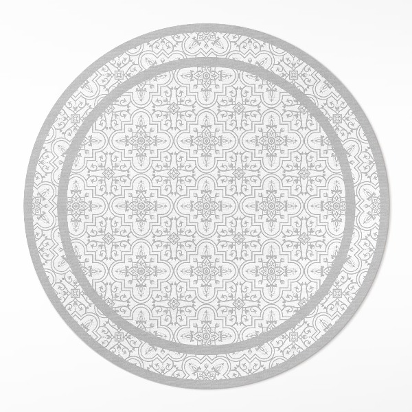 Runder vinyl teppich läufer Schöne Ornamente im eleganten Stil