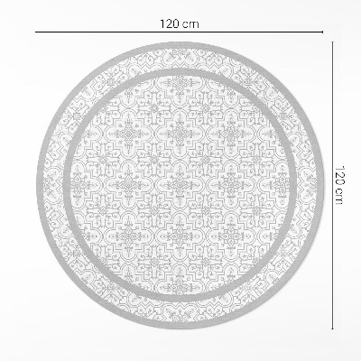 Runder vinyl teppich läufer Schöne Ornamente im eleganten Stil