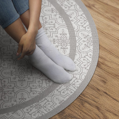 Runder vinyl teppich läufer Schöne Ornamente im eleganten Stil