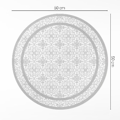 Runder vinyl teppich läufer Schöne Ornamente im eleganten Stil