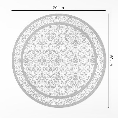 Runder vinyl teppich läufer Schöne Ornamente im eleganten Stil