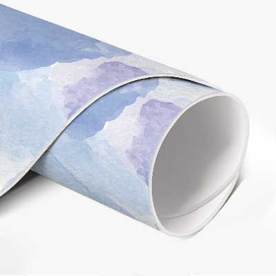 Runder teppich pvc Aquarell Flecken Abstraktion