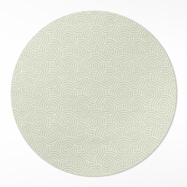 Runder teppich auf pvc Abstraktes Ornament Spiralen Art-Deco-Stil