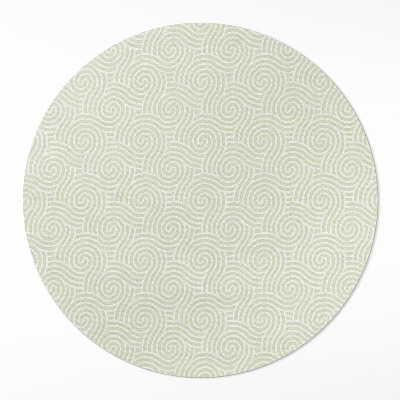 Runder teppich auf pvc Abstraktes Ornament Spiralen Art-Deco-Stil
