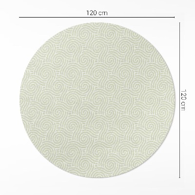 Runder teppich auf pvc Abstraktes Ornament Spiralen Art-Deco-Stil