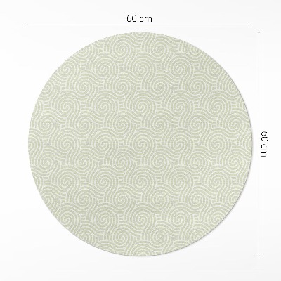 Runder teppich auf pvc Abstraktes Ornament Spiralen Art-Deco-Stil
