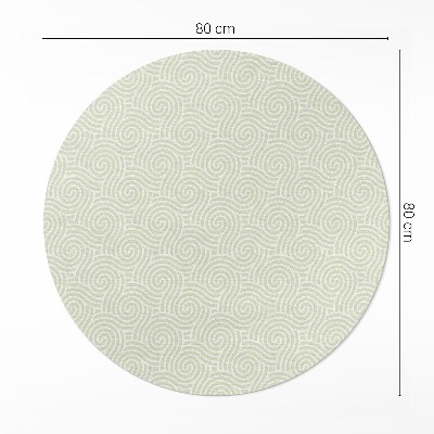 Runder teppich auf pvc Abstraktes Ornament Spiralen Art-Deco-Stil