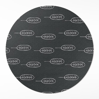 Runder pvc teppich Minimalistische Boho-Blätter