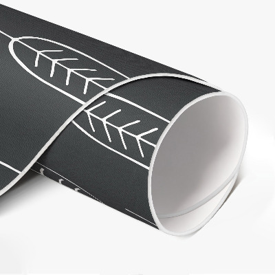 Runder pvc teppich Minimalistische Boho-Blätter