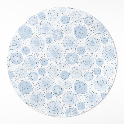 Runder teppich pvc Aquarell Abstraktion Kreise und Wellen