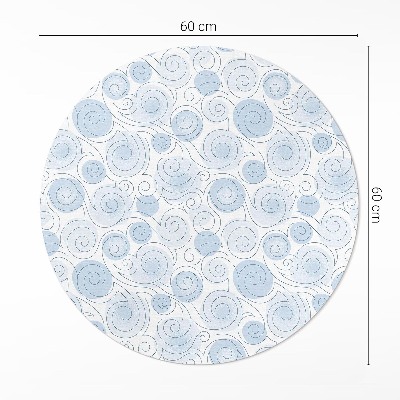 Runder teppich pvc Aquarell Abstraktion Kreise und Wellen
